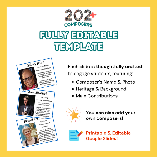 202+ Composers (Ultimate Collection) – Printable Slides