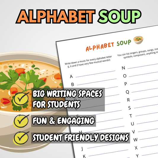 Alphabet Soup: The Ultimate No-Prep, No-Tech, No-Stress Music Game!