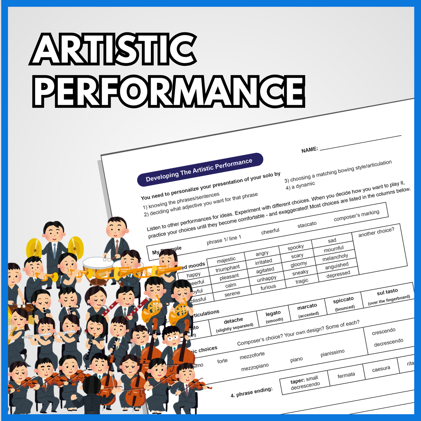 Artistic Performance Guide for Students