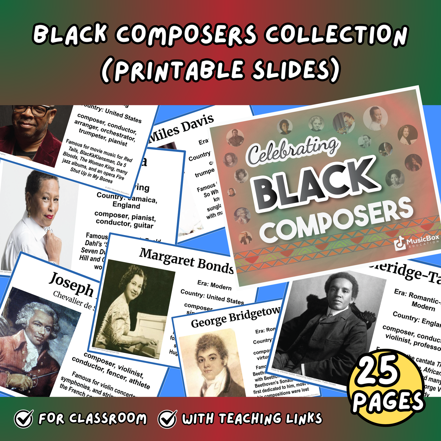 Black Composers Collection – Printable Slides