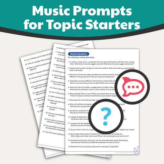Music Prompts for Students: 42 Topics and Sentence Starters