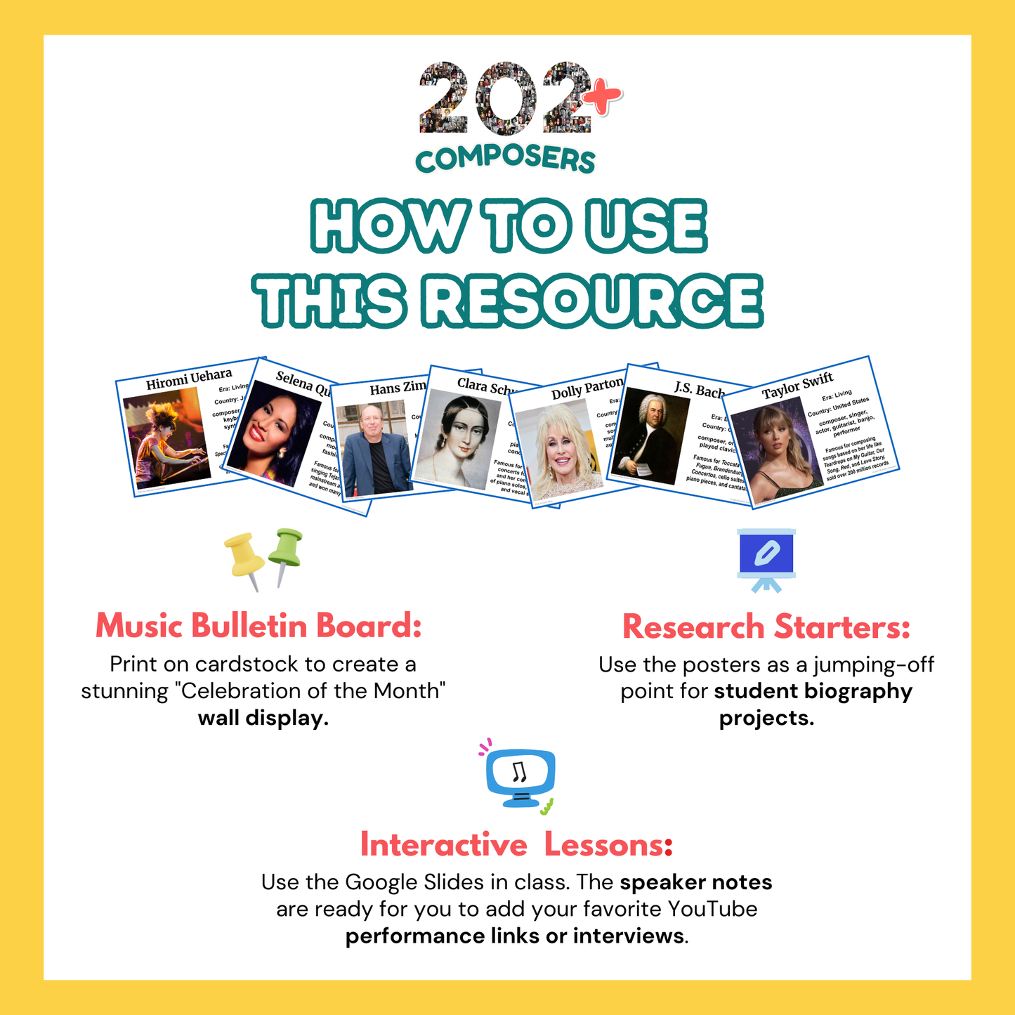 202+ Composers (Ultimate Collection) – Printable Slides