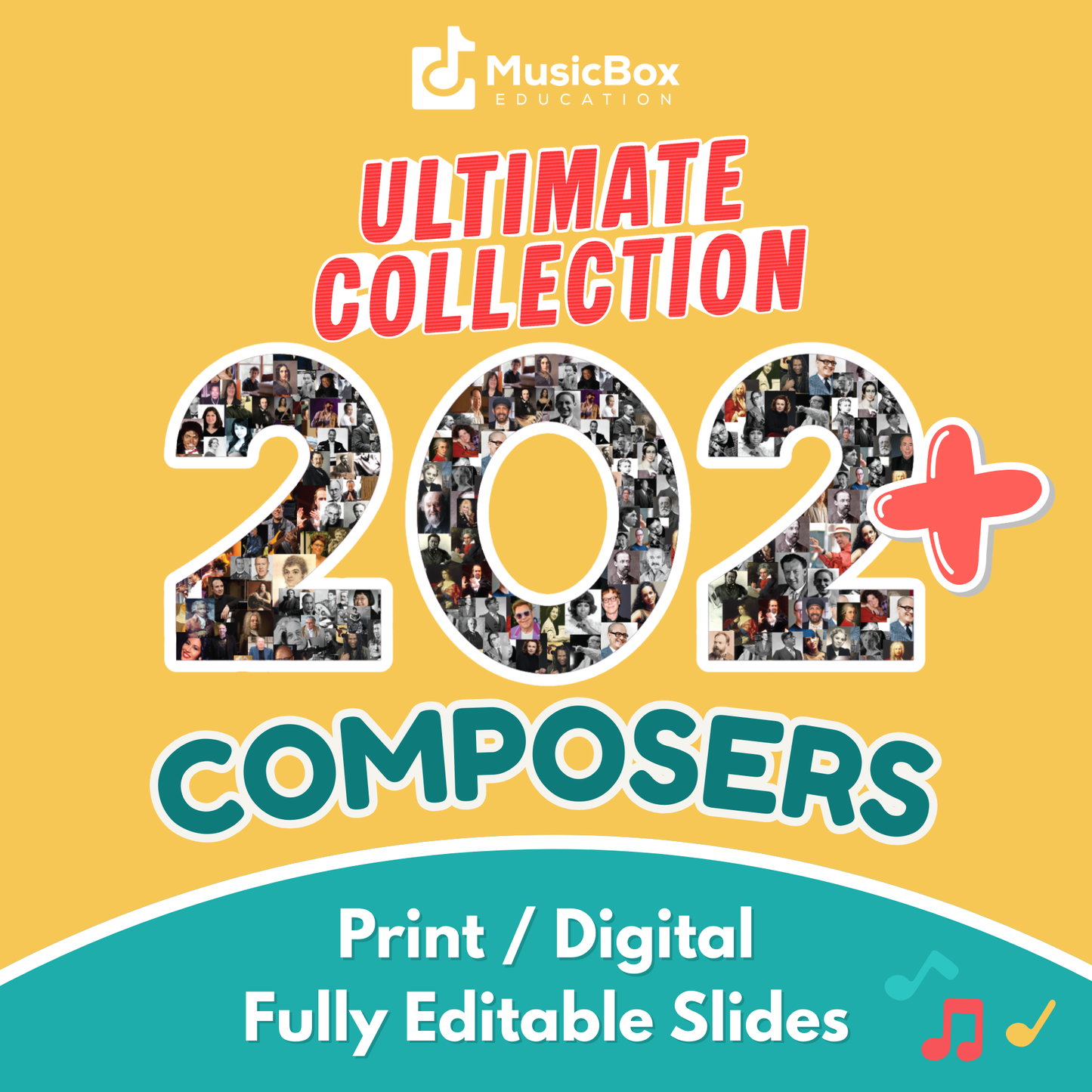 202+ Composers (Ultimate Collection) – Printable Slides