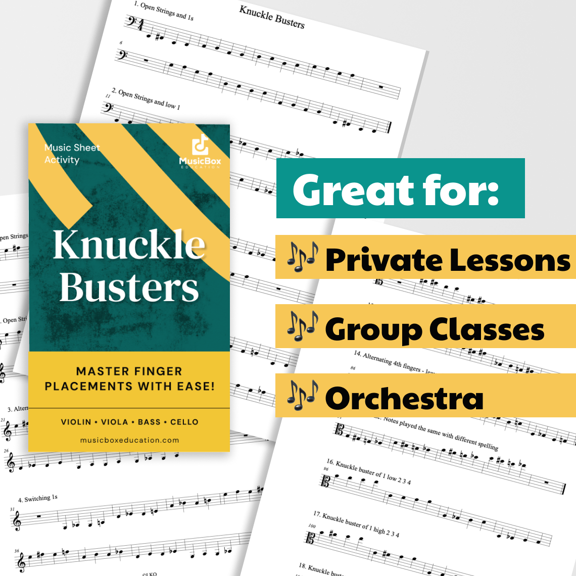 Knuckle Busters: Master Finger Placements with Ease! – Sheet Music